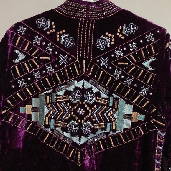 Crazy Train Rich Purple Velvet Jacket - Picture 7 of 12